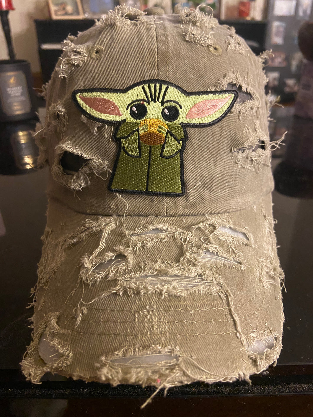 Yoda Distressed Dad Cap