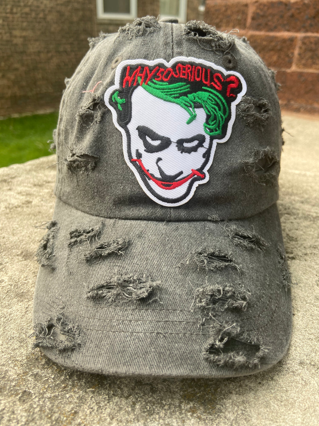 Joker Why So Serious Distressed Dad Cap