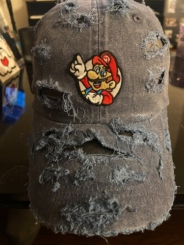 Mario Bros Distressed Dad cap