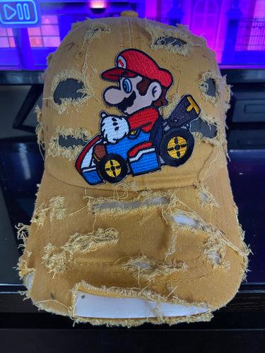 Mario Kart Distressed Dad Cap